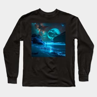 A Beachside Blue Moon Long Sleeve T-Shirt